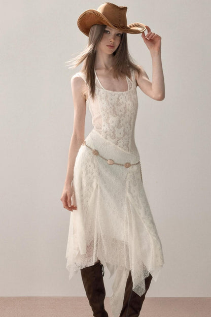 Lace Patchwork Strap Dress