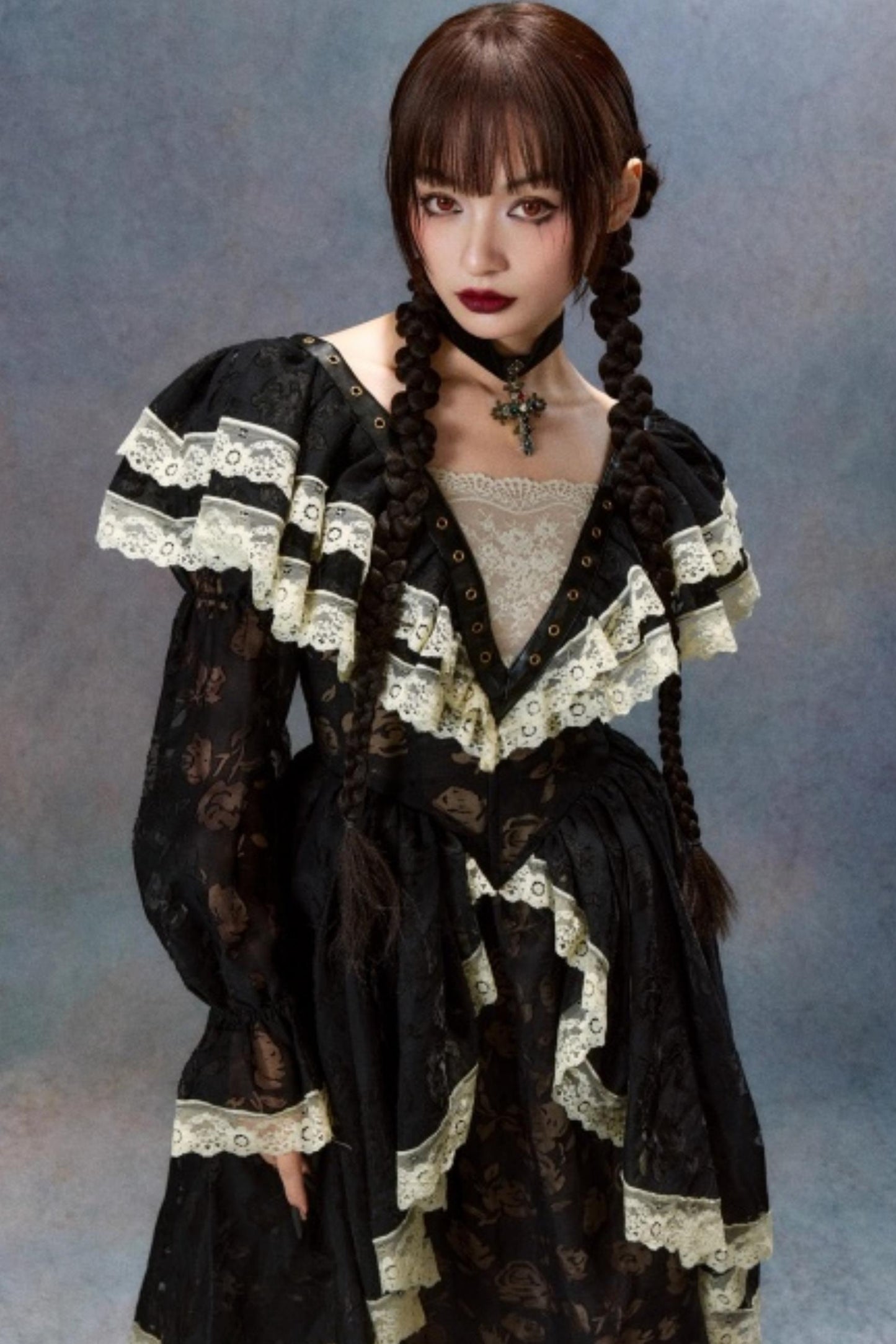 French Courtly Halloween Dress Set-Up