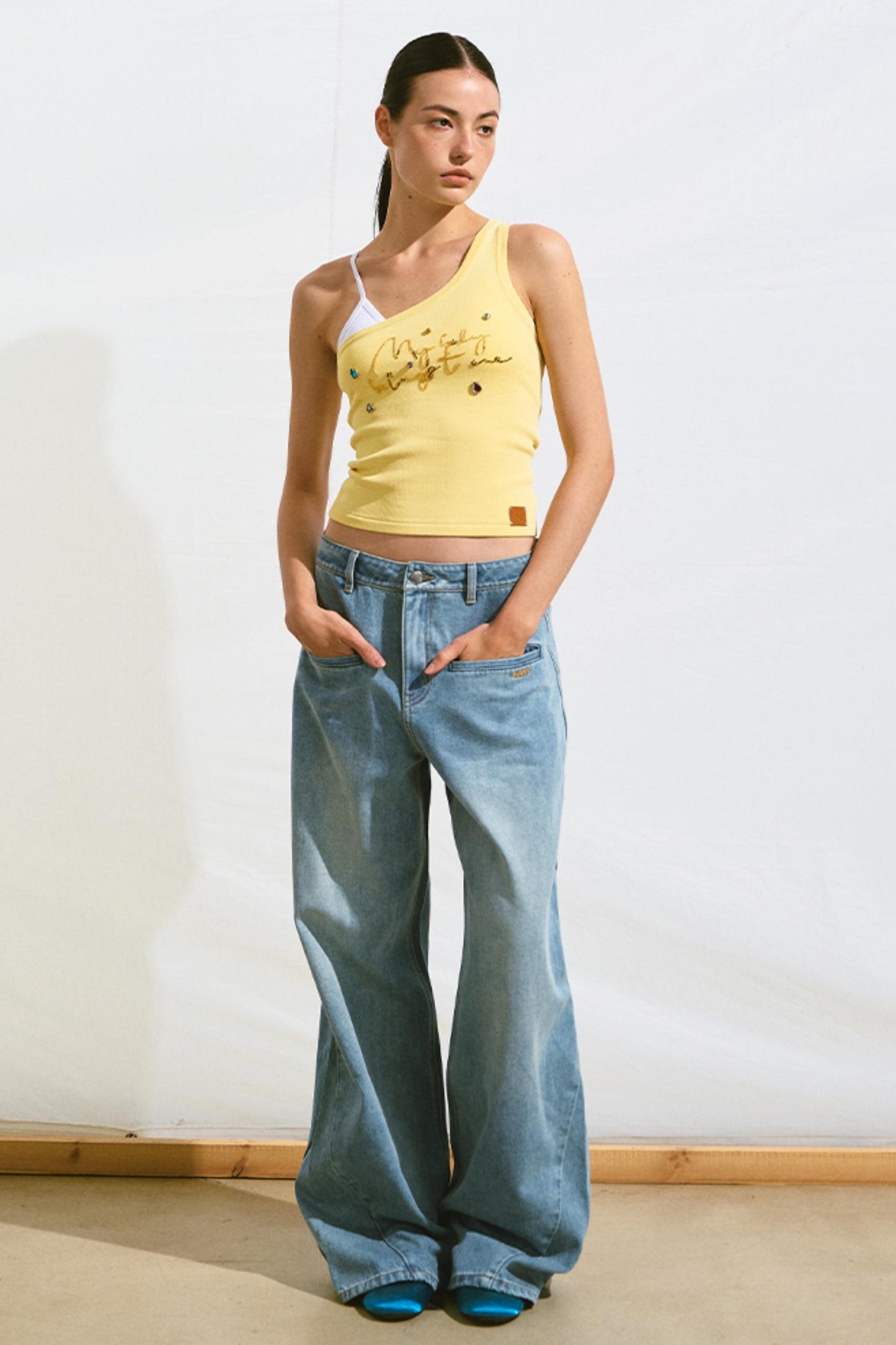 Colorful Diamond Knit Top