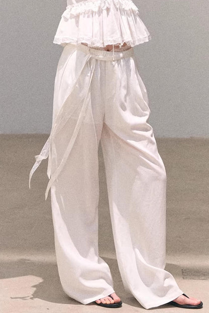 Lyocell Linen Lace Pants