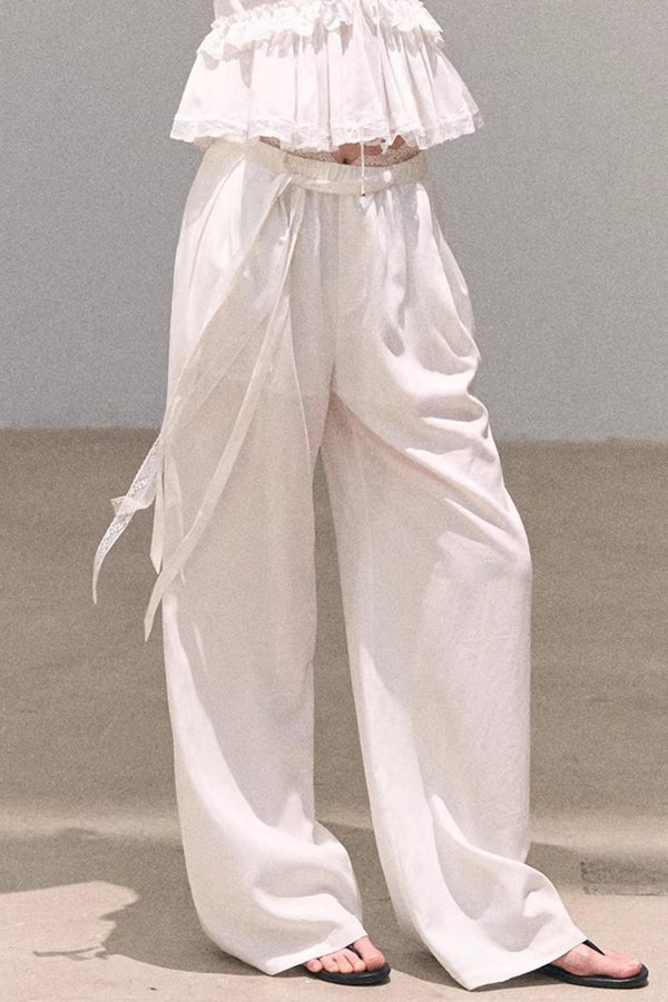 Lyocell Linen Lace Pants