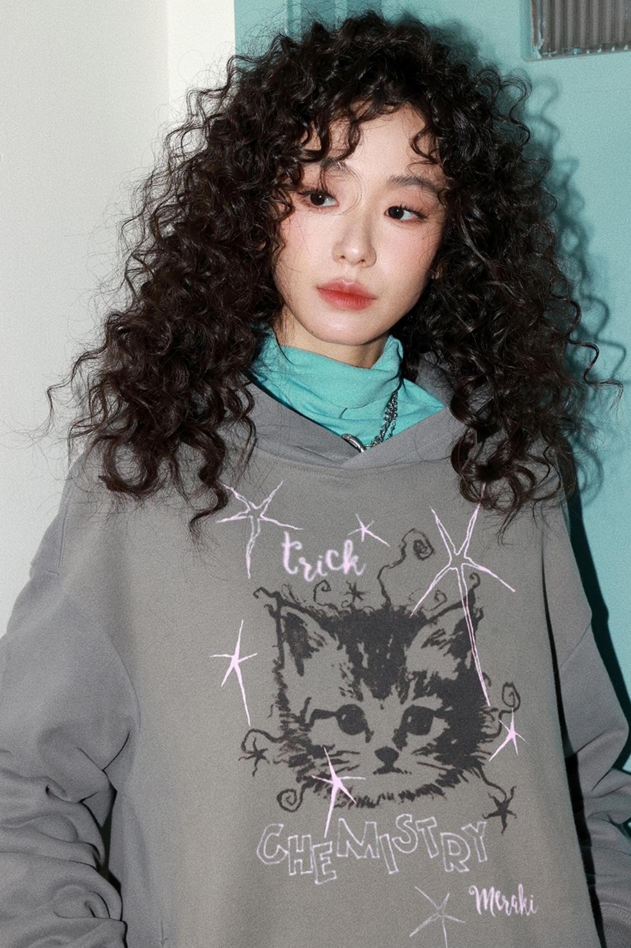 Starburst Rebel Cat Hoodie Jacket