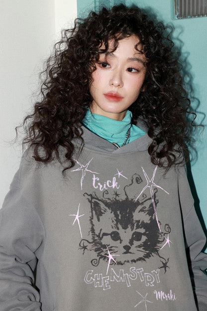 Starburst Rebel Cat Hoodie Jacket