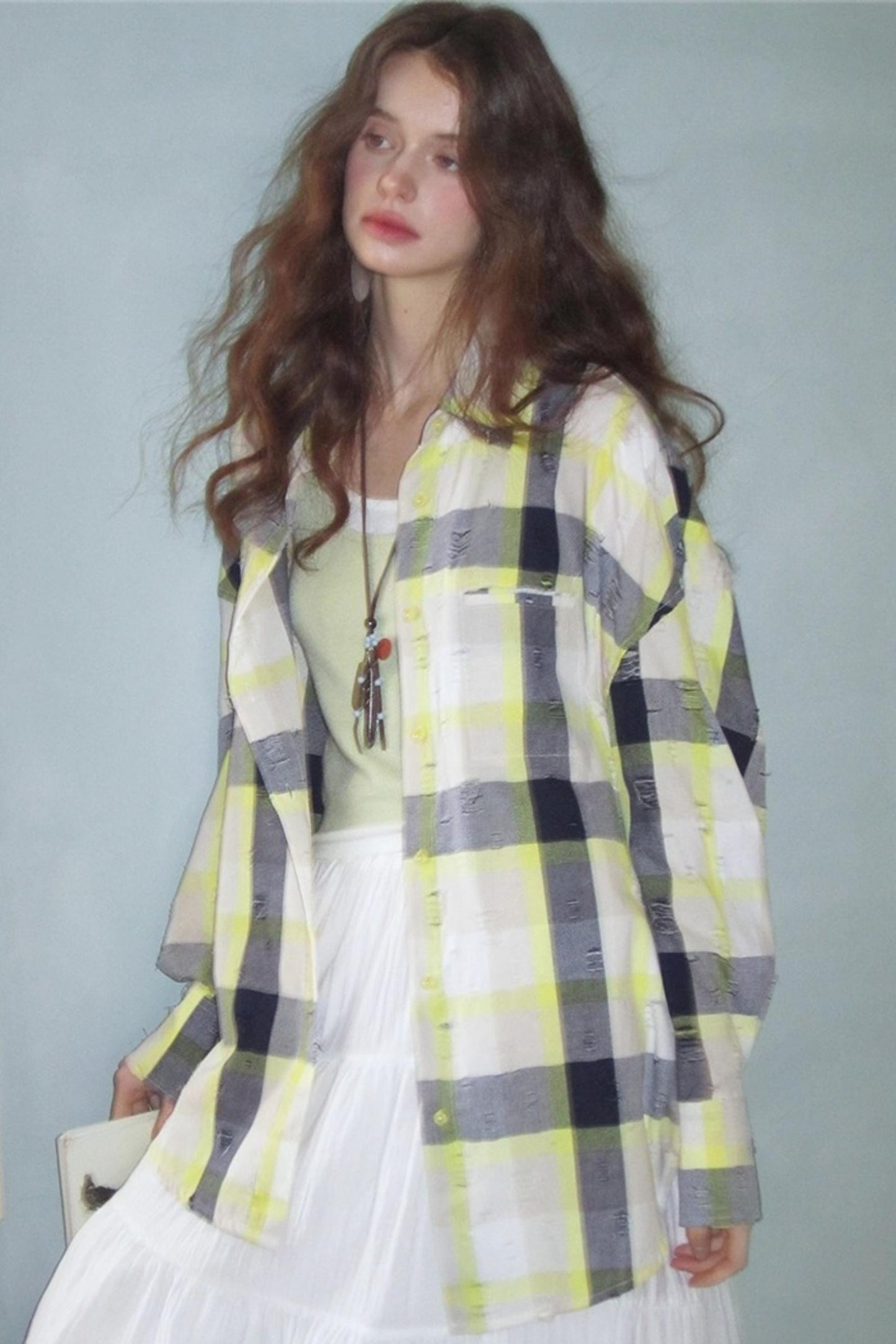 Neoclassical Ripped Check Shirt