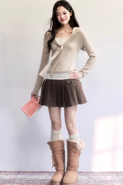 Amber Flow Wool Skirt