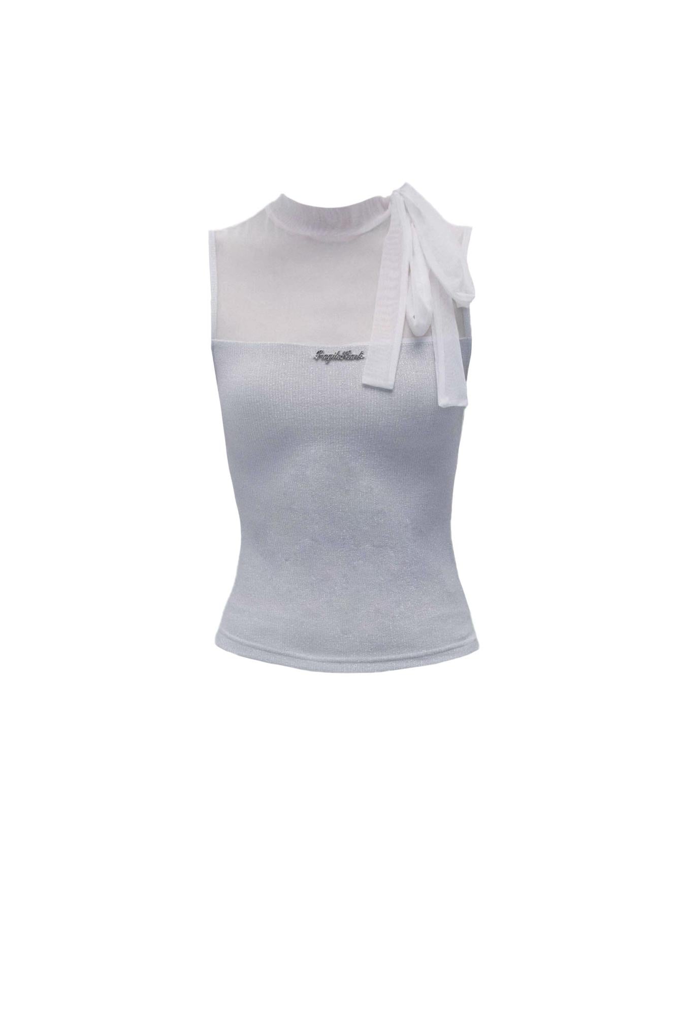 Hazy Cloud Mesh Vest & Slim Skirt Set-Up