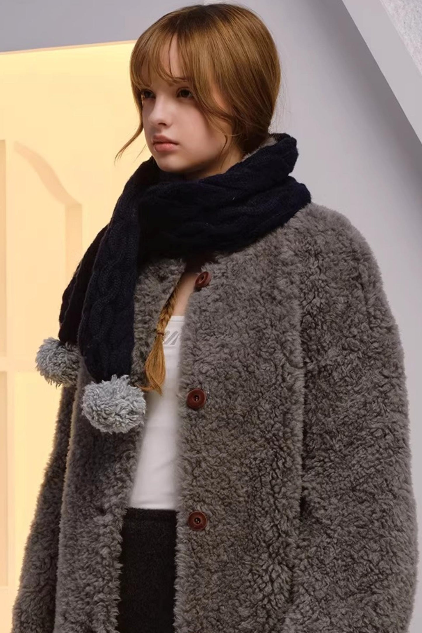 Dual-Tone Merino Wool Scarf