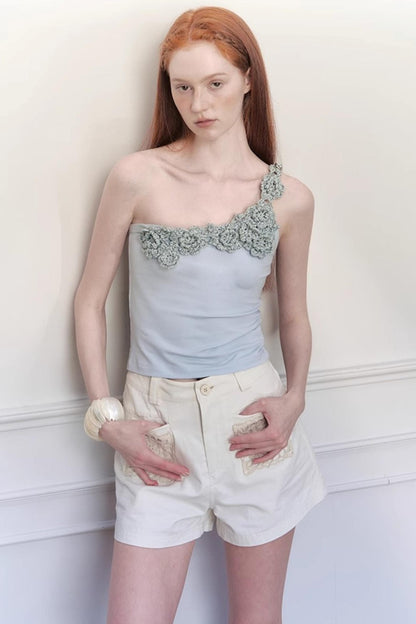 Bamboo Ribbon Summer Bustier Top