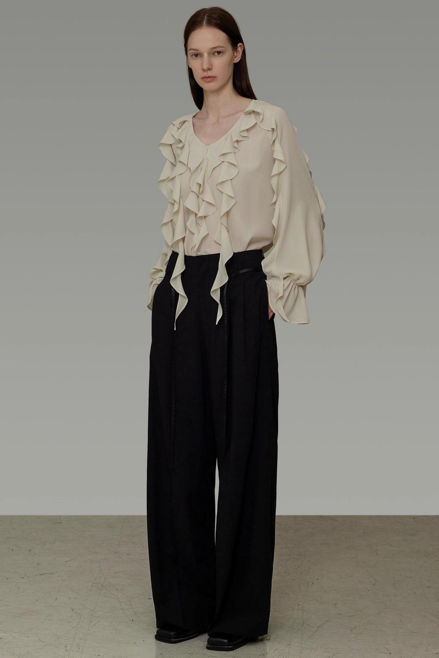 Loose Fit V-Neck Shirt