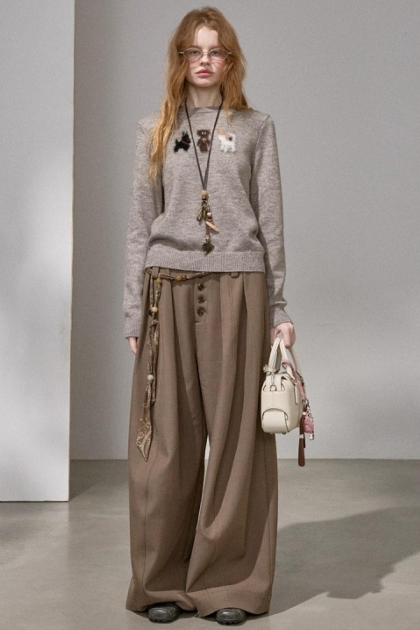 Faux Mink Fur Knit Sweater