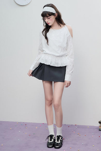 Sheer Jacquard Slim Top