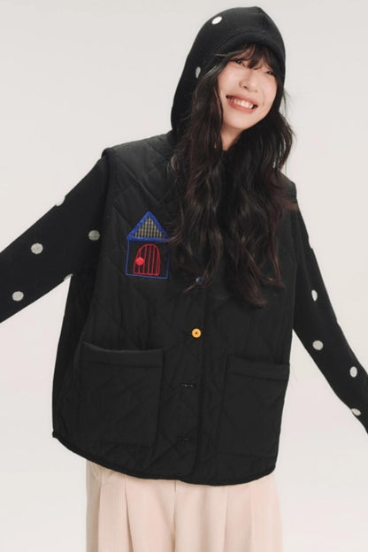 Colorful Patchwork Cotton Vest