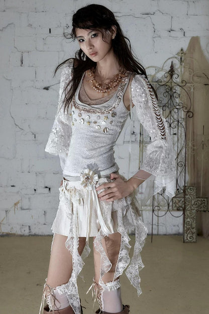 Baroque Pearl Chiffon Cover-Up