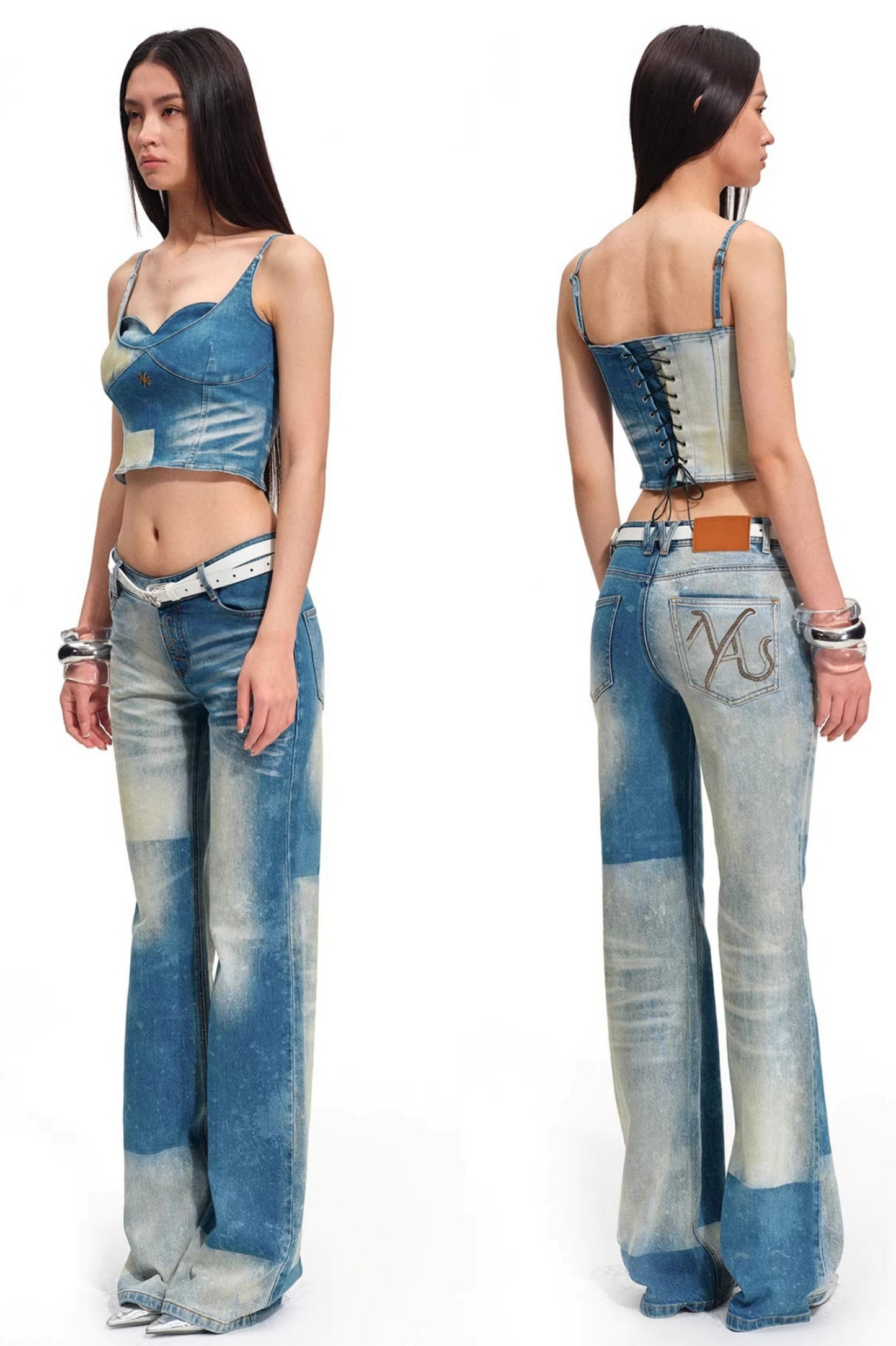 Equestrian Denim Corset Top