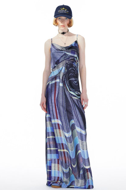 Twisted Halter Swing Dress