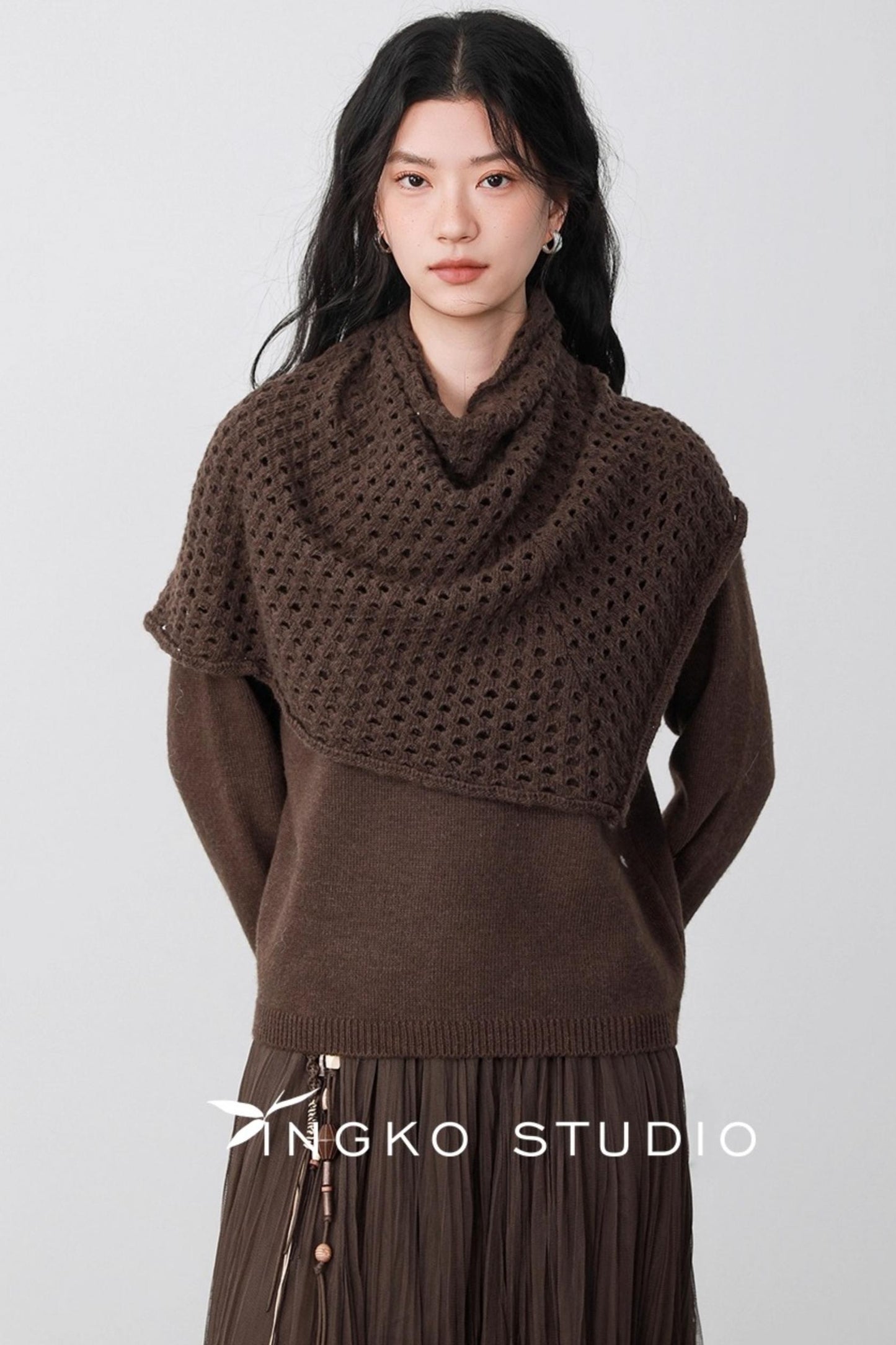Sauce Brown Shoulder Sweater
