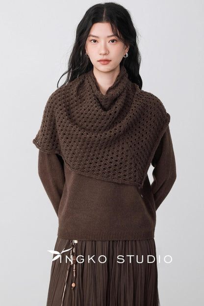 Sauce Brown Shoulder Sweater
