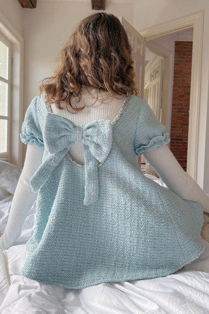 Tweed Bow-Detail Two-Piece Set