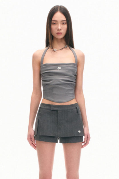 Grey Elegant Short Pant