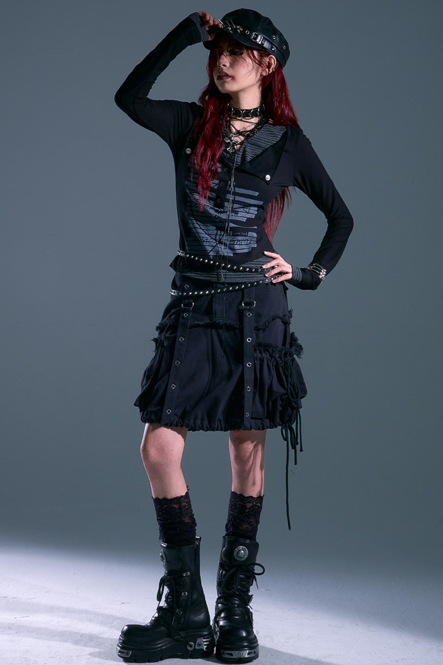 Raw Edge Puffy Bud Skirt