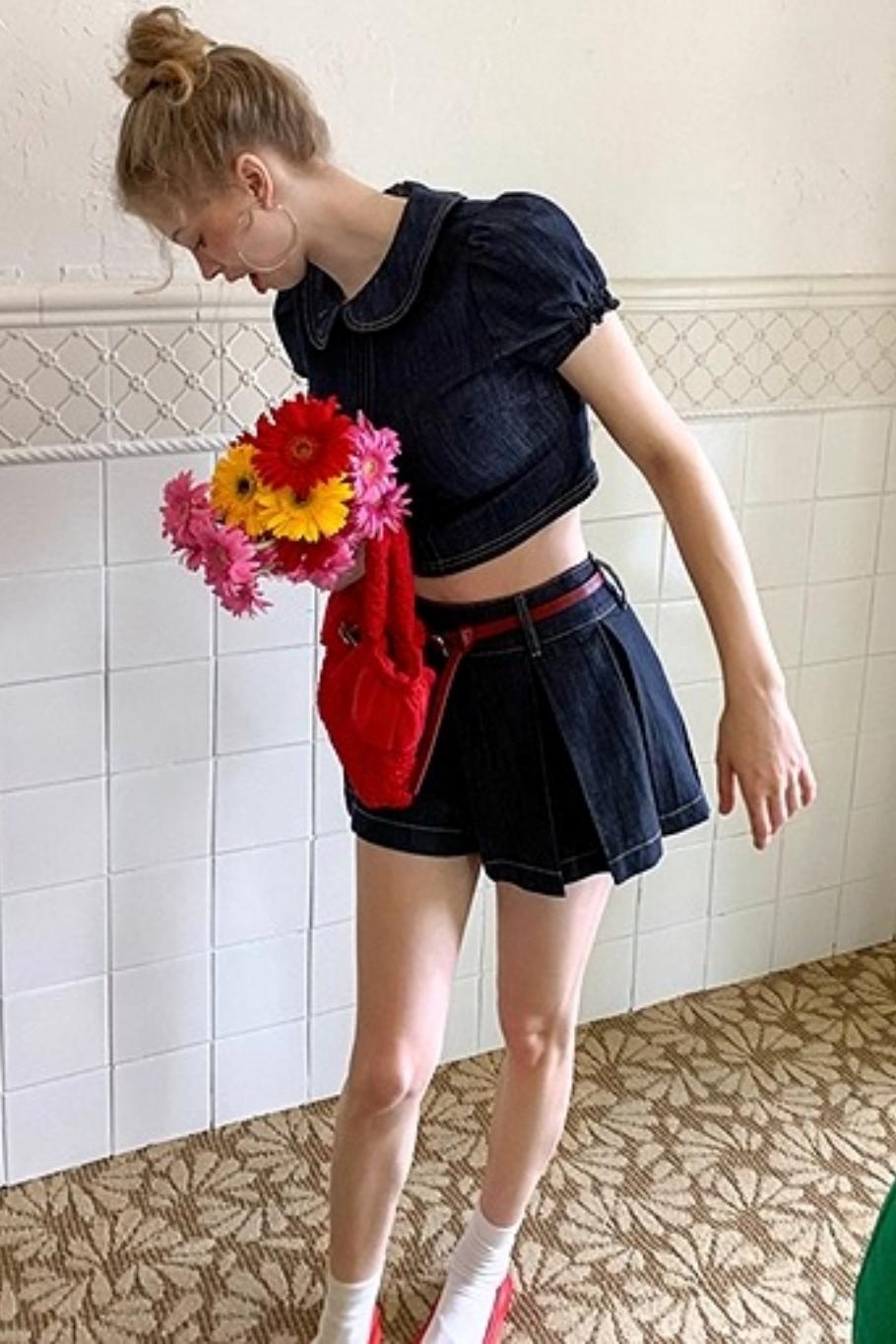 Adventure Doll Collar Denim Shirt