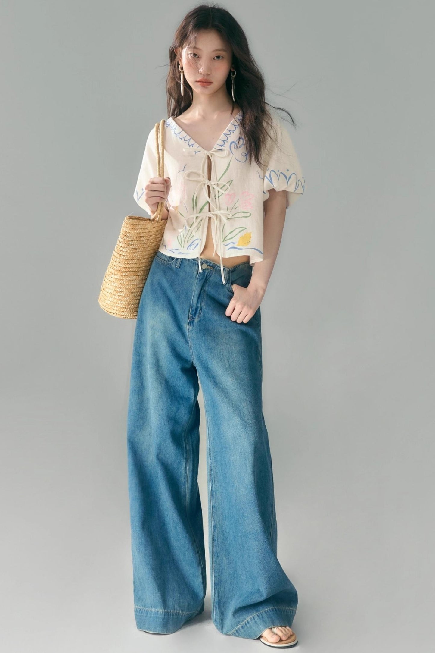 Linen Tie-Top and Pants Set-Up