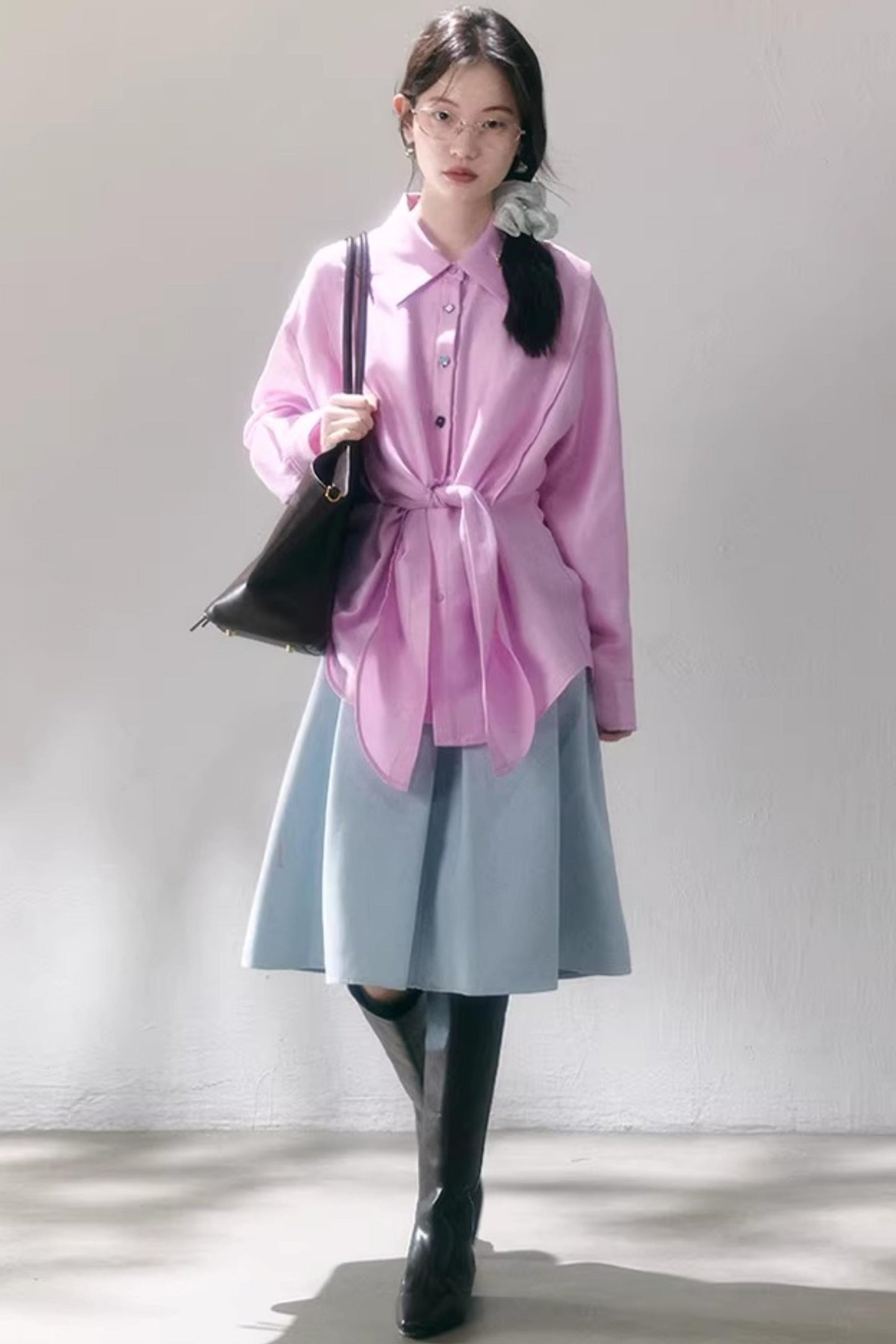 Elegant Pleated Midi Skirt