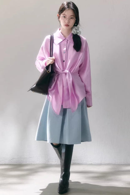Elegant Pleated Midi Skirt