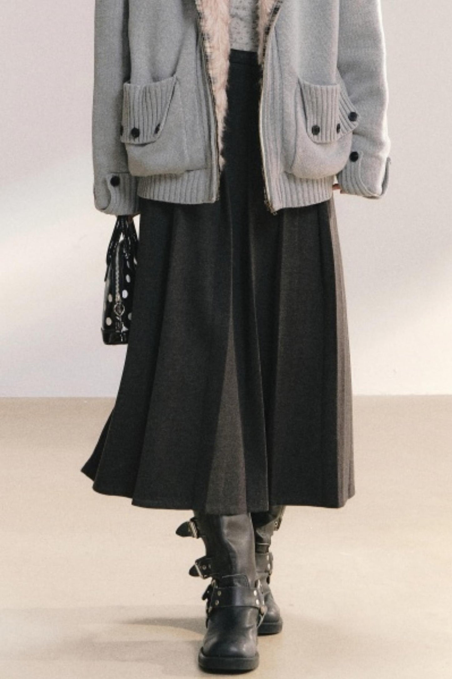 Vintage Woolen A-Line Skirt