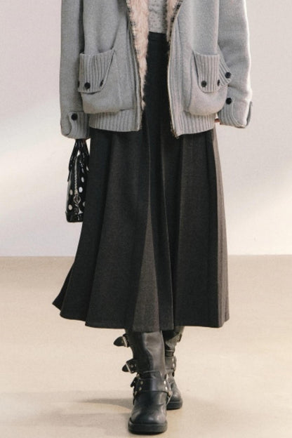 Vintage Woolen A-Line Skirt