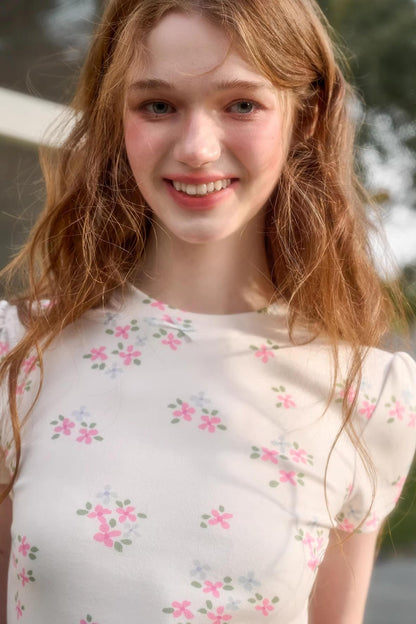 Blue Velvet Floral Top Set-Up