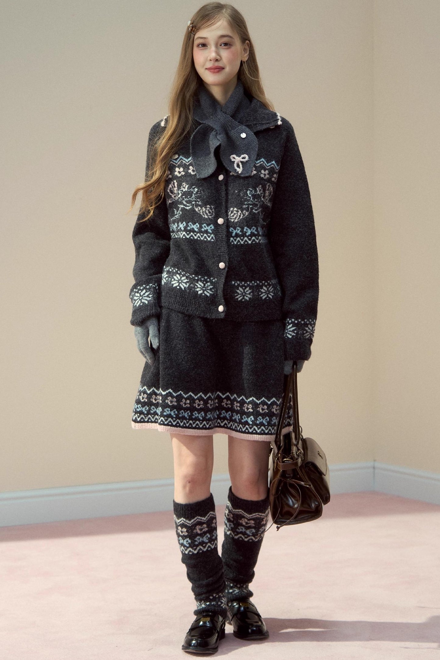 Sunset Wool Bow Scarf