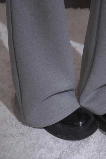 Wool Silk Flared Pants
