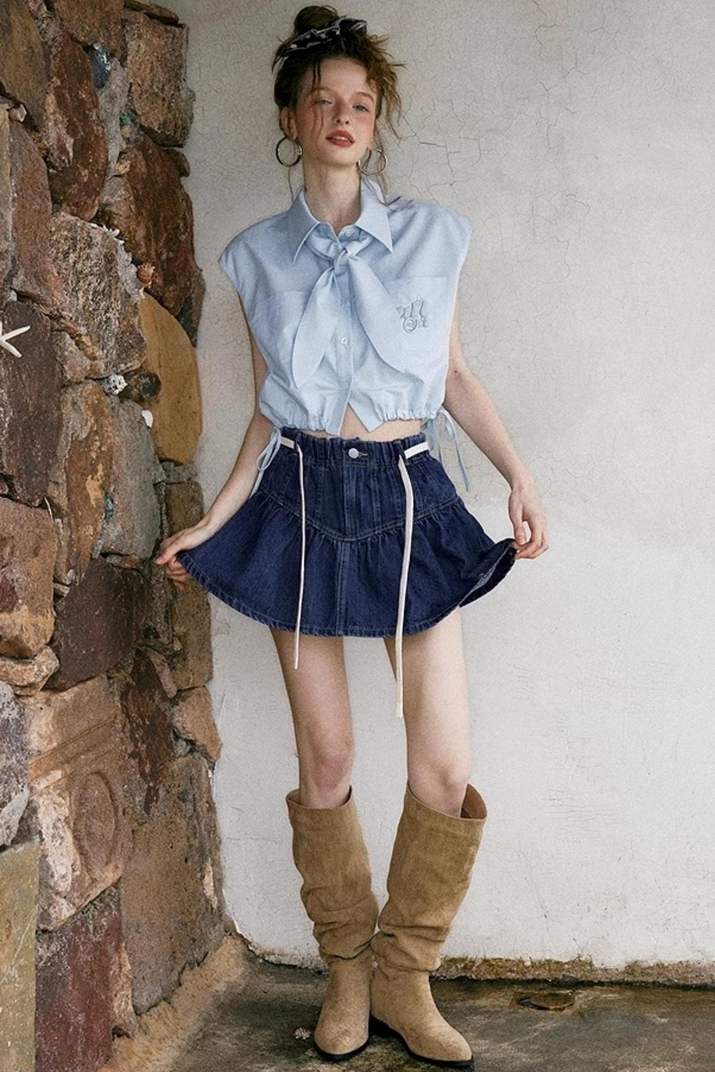 Tie-Back Sleeveless Top