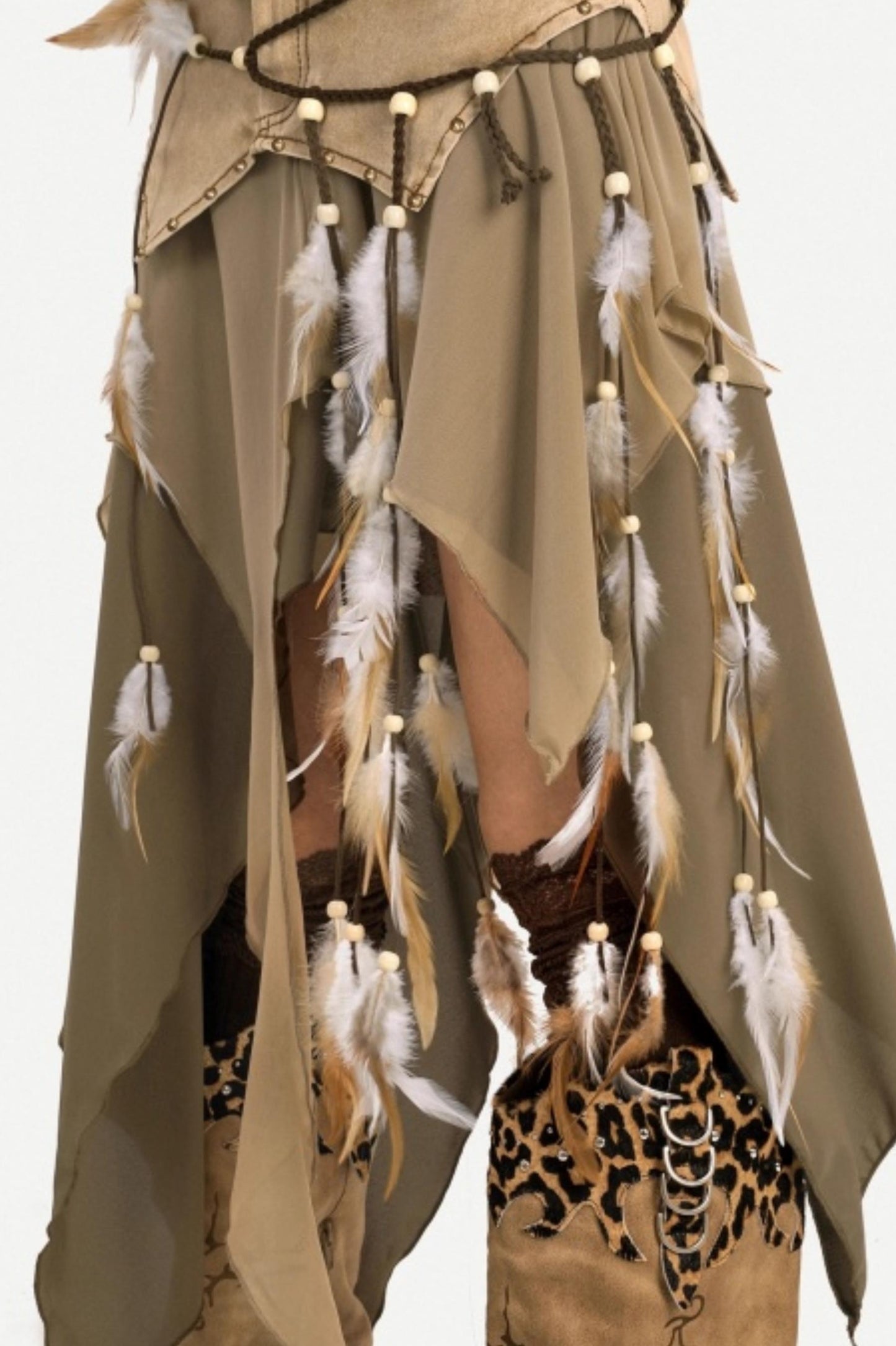 Retro Braided Tassel Belt