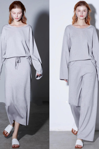 Autumn Silk Pullover Set-Up