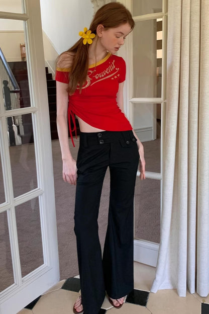 Summer Chic Flared Trousers