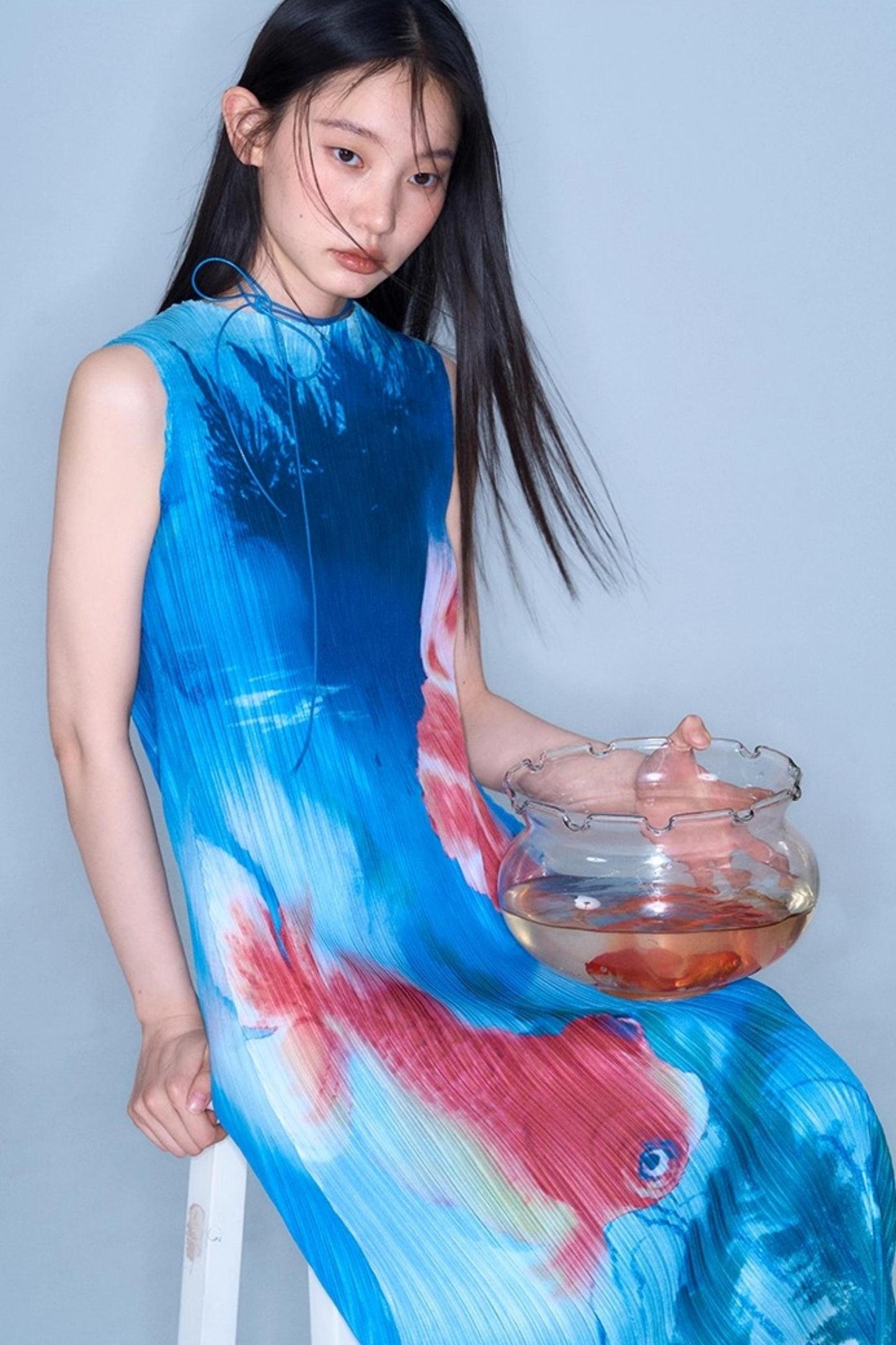 Vintage Goldfish Print Dress