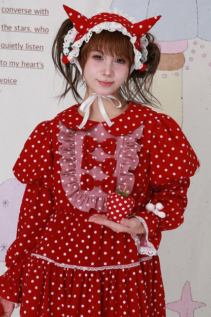 Vintage Christmas Polka Dot Lolita Dress