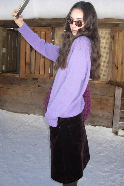 Mint Violet Wool Sweater