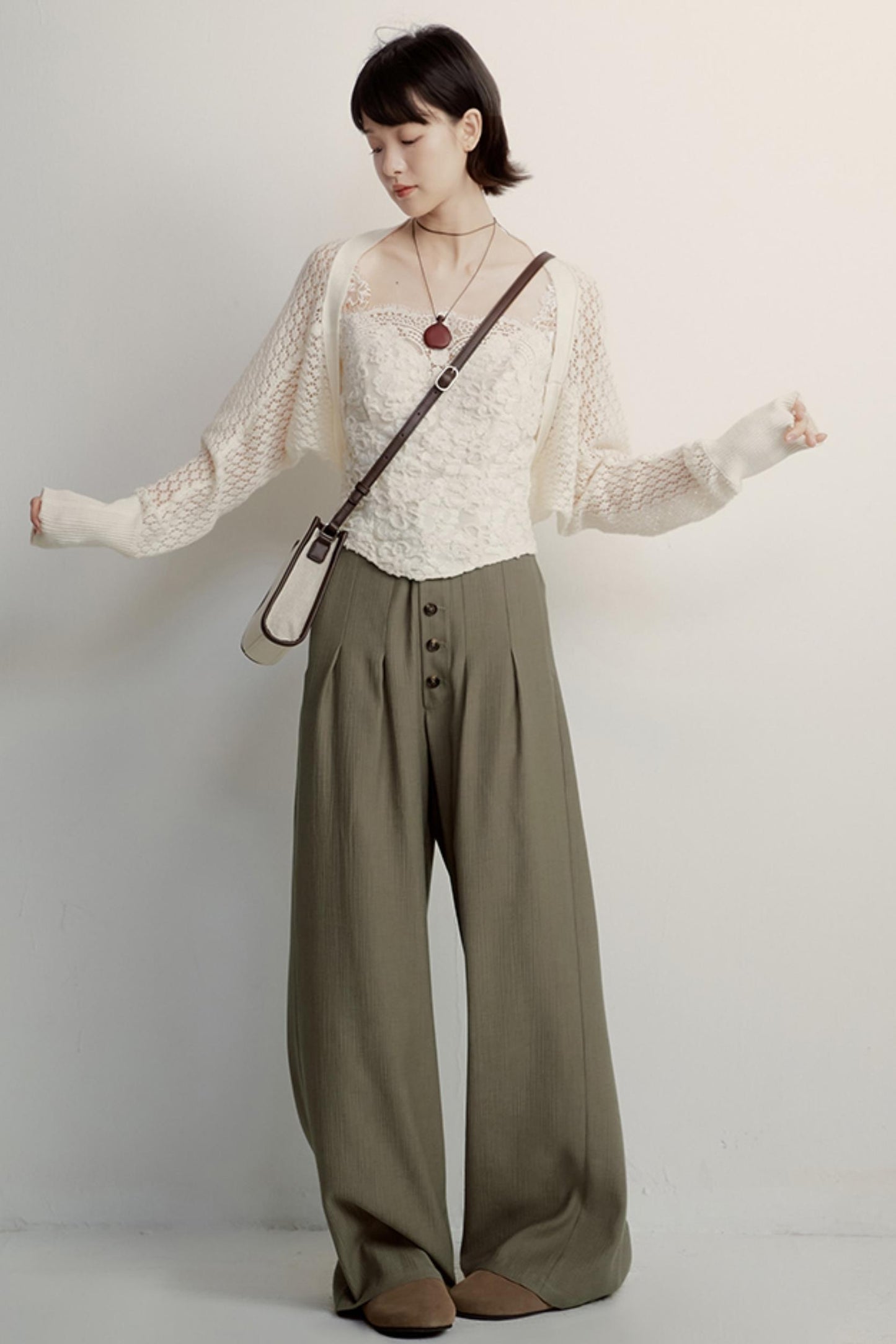 Olive Slouch Pants