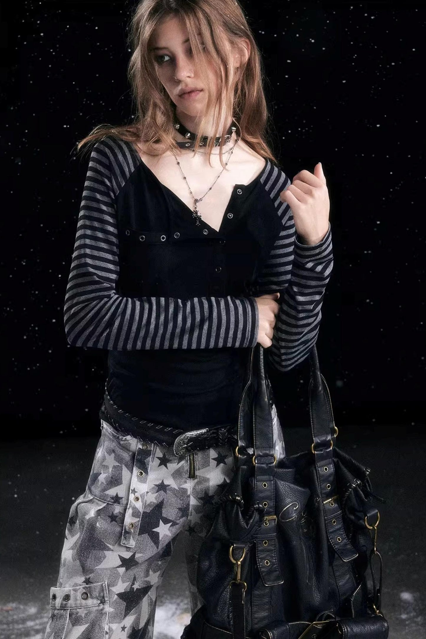 Autumn Contrast Striped Long Sleeve T-Shirt