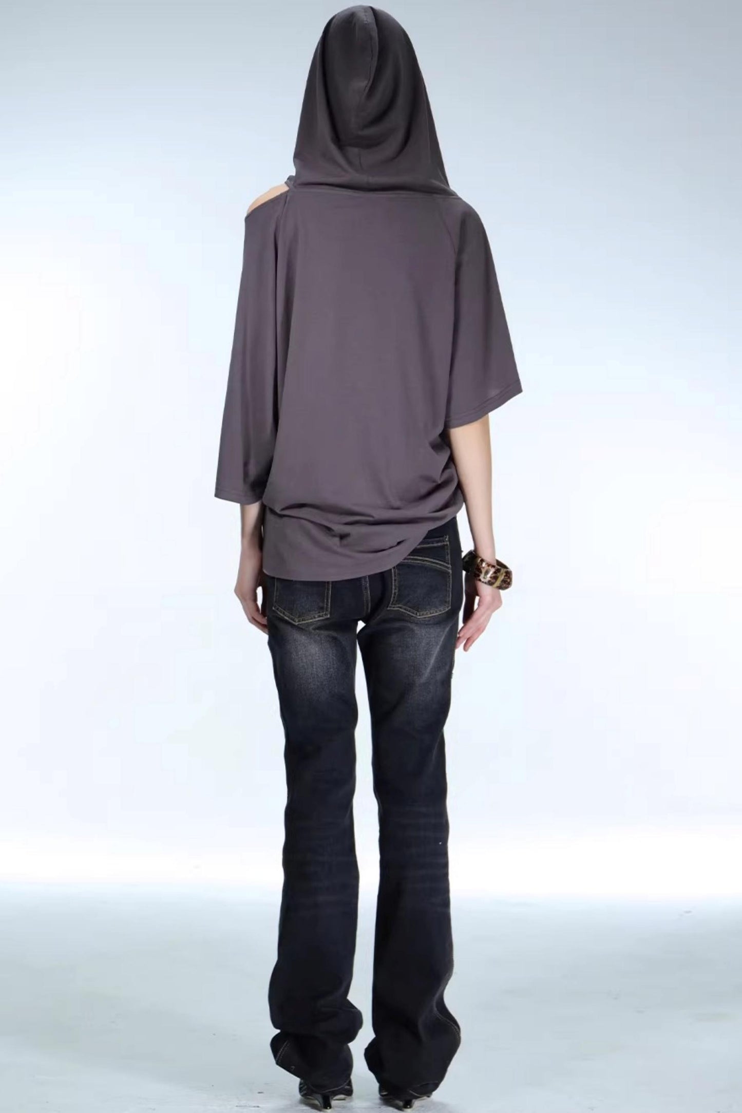 Retro Gemstone Hooded Top