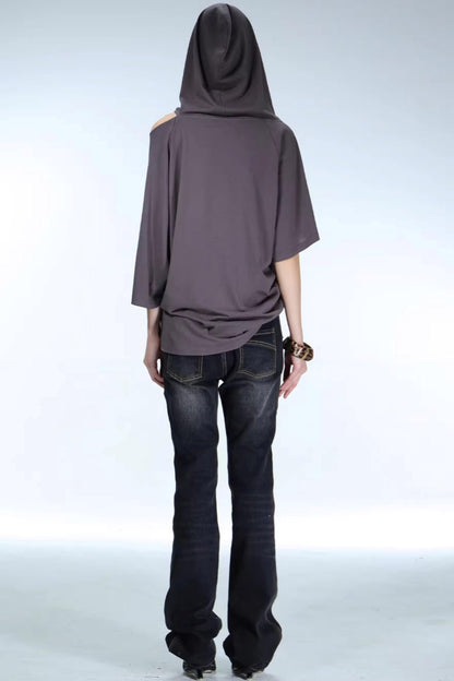 Retro Gemstone Hooded Top