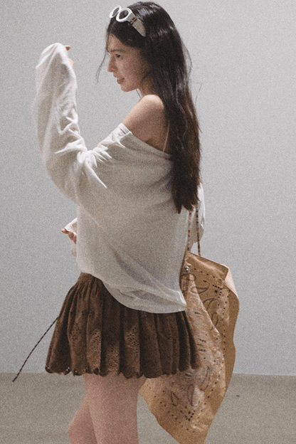 Lime Delight Bohemian Peplum Skirt