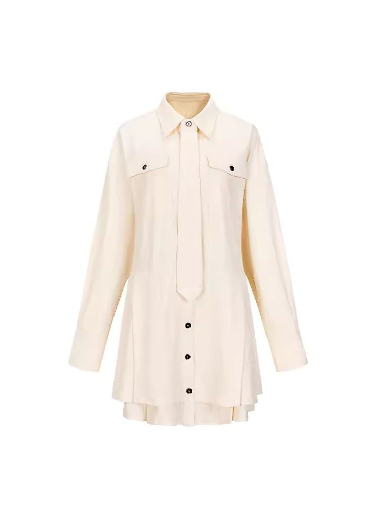 Sense Pleated Shirt Dress