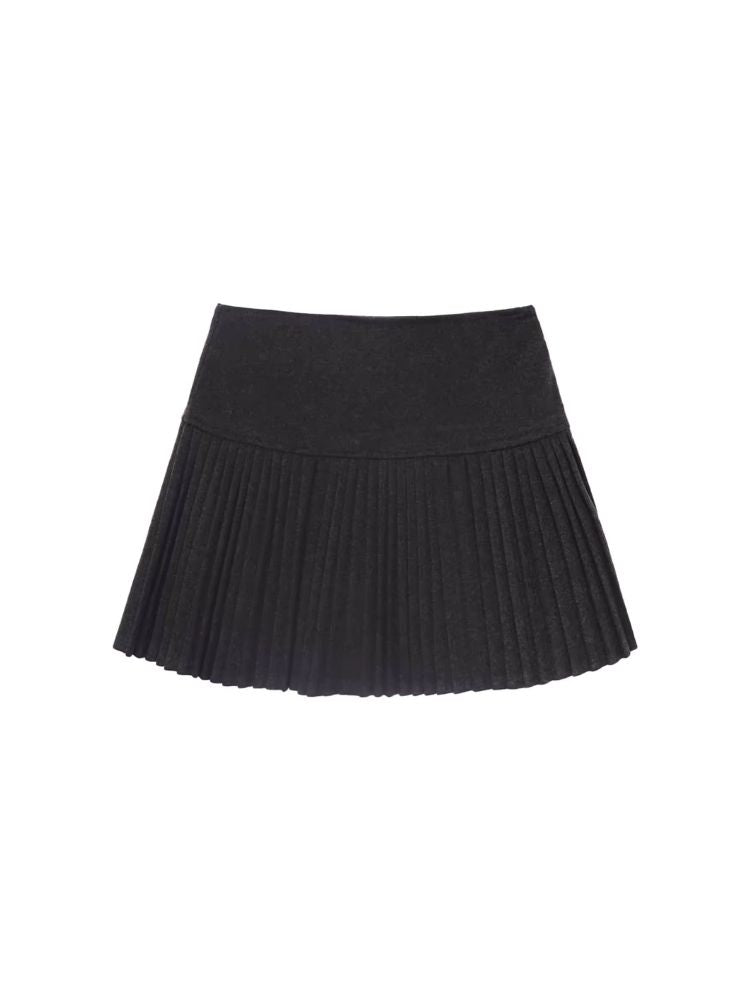 High Waist Skinny Niche Pleated Short Skirt