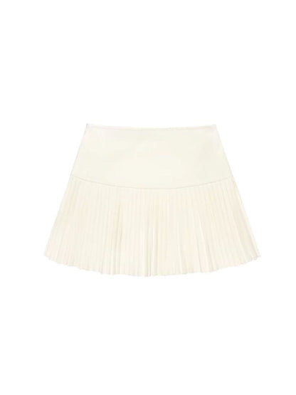 High Waist Skinny Niche Pleated Short Skirt