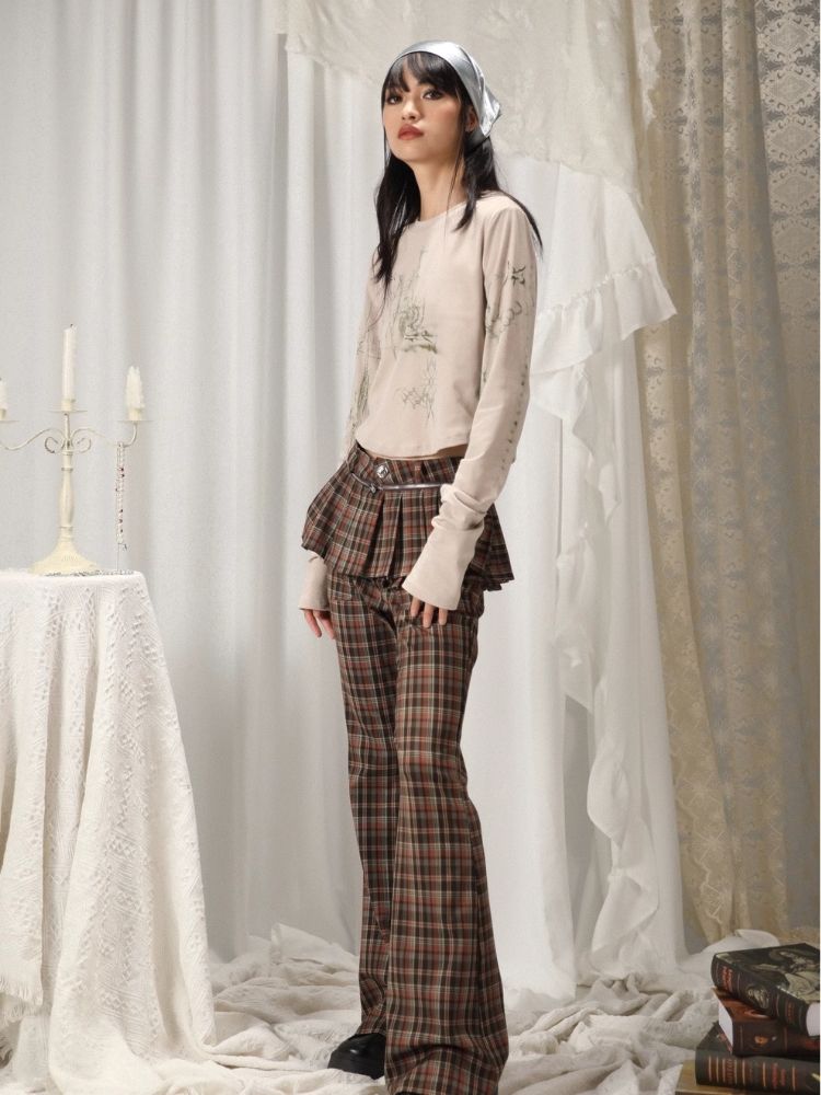 False two-piece dress pants