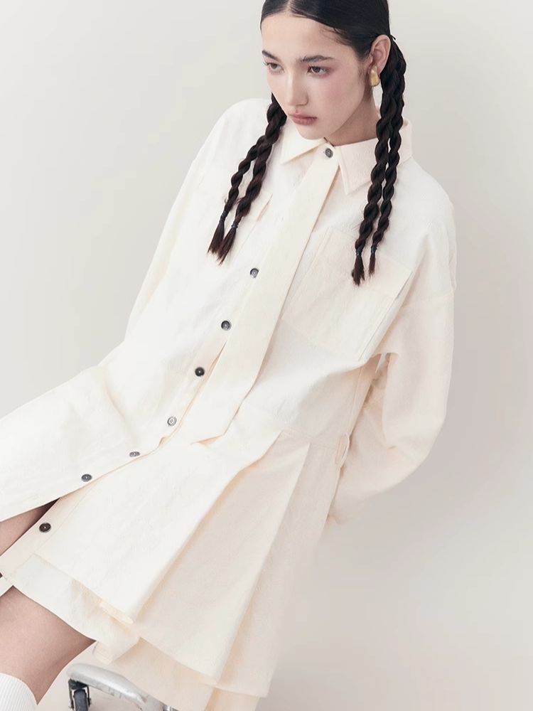 Sense Pleated Shirt Dress